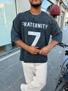 Antrasit 7 Baskılı Oversize T-shirt
