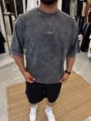 Antrasit Loyal Sırt Nakış Detaylı Oversize T-shirt