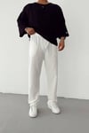 Beyaz Şeritli Baggy Pantolon