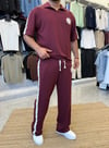 Bordo Mandala Nakışlı Takım