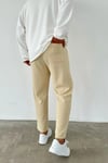 Çımalı Boyfreind Pantolon Krem
