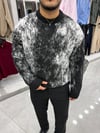 Fuzzy Knit Kazak Siyah