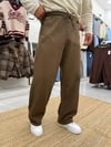 Gabardin Baggy Pantolon Kahve