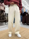 Gabardin Baggy Pantolon Krem