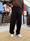 Gabardin Baggy Pantolon Siyah