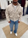 Giesto Çift Cepli Bomber Ceket Bej