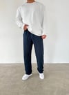İndigo Çımalı Rahat Kalıp Baggy Pantolon