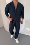 İndigo Fitilli Gömlek
