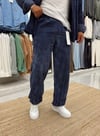 Kadife Baggy  Pantolon Lacivert