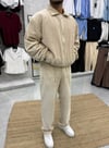 Kadife Bomber Ceket Takım Bej