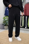 Keten İpli Regular Fit Pantolon Siyah