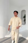 Krem Basic Fakir Kol T-Shirt
