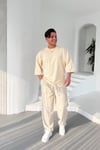 Krem Basic Fakir Kol T-Shirt