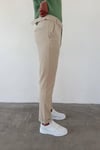 Krem Kemerli Pantolon