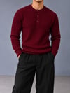 Örgü Desenli Hanley Yaka Triko Bordo