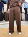Oysh Kumaş İspanyol Paça Pantolon Kahve