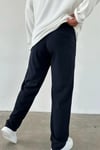 Pileli Baggy Lacivert Pantolon