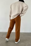 Pileli Baggy Taba Pantolon