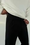 Regular Fit Gabardin Harvest Pantolon Siyah