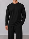 Şerit Detaylı Sweat Siyah