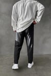 Siyah Carrot Kalın Fitilli Jogger
