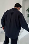 Siyah Modal Kumaş Gömlek