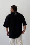 Siyah Nakışlı Polo Yaka T-shirt