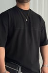 Siyah Nakışlı T-shirt