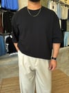 Siyah Oversize Bisiklet Yaka T-shirt