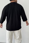 Siyah Oysho Kumaş Fakir Kol T-shirt