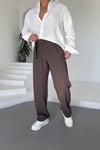 Yeşil Modal Kemerli Baggy Pantolon