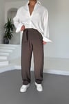 Yeşil Modal Kemerli Baggy Pantolon