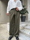 Yeşil Süper Baggy Kumaş Pantolon