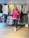 1033-YANI TAŞ ŞERİTLİ LİKRALI PANTOLON-LACİVERT