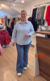 1090 ÇİZGİLİ POPLİN GÖMLEK-MAVİ