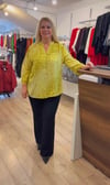 1096 LEOPARLI VİSKON GÖMLEK-SARI