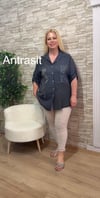 1104 ÖRGÜ DETAYLI PAMUK GÖMLEK-ANTRASİT