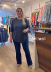 1115 ASİMETRİK PENYE BLUZ-ANTRASİT