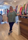 1124 KOLYELİ SALAŞ BLUZ-HAKİ