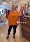 1124 KOLYELİ SALAŞ BLUZ-TURUNCU