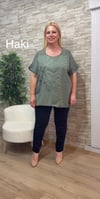 1152 İTALYAN RAHAT KALIP FİSTO-POPLİN BLUZ-HAKİ