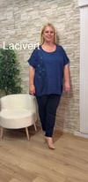 1152 İTALYAN RAHAT KALIP FİSTO-POPLİN BLUZ-LACİVERT