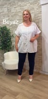 1152 İTALYAN RAHAT KALIP FİSTO-POPLİN BLUZ-BEYAZ