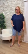 1157 İTALYAN PUL PAYETLİ ŞORT-MAVİ