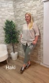 1159 İTALYAN YILDIZLI RAHAT KALIP PANTOLON-HAKİ