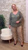 1160 İTALYAN İPEK BLUZ-HAKİ