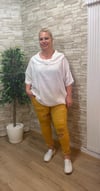 1165 İTALYAN PULPAYETLİ PANTOLON-SARI