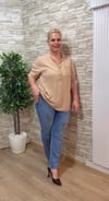 1180 İNCİLİ TAŞLI KOT PANTOLON-MAVİ