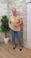 1180 İNCİLİ TAŞLI KOT PANTOLON-MAVİ