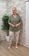 1182 TRUVAKAR KOL MÜSLİN BLUZ-HAKİ